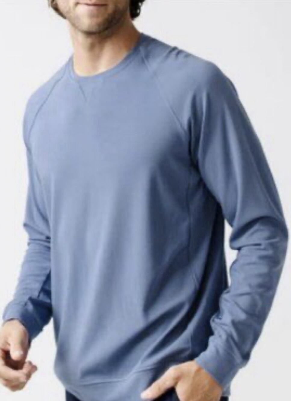 Cozy Earth Men’s Blue Pullover basic home to wear Size L A010306